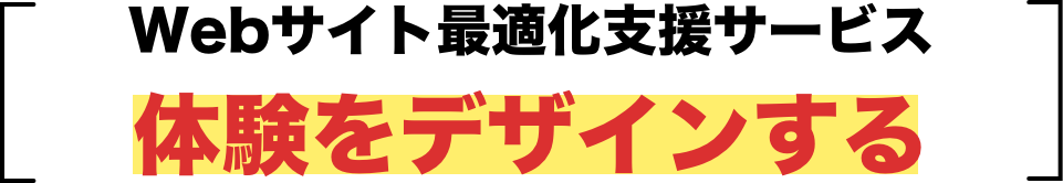 webサイト最適化支援サービス 体験をデザインする